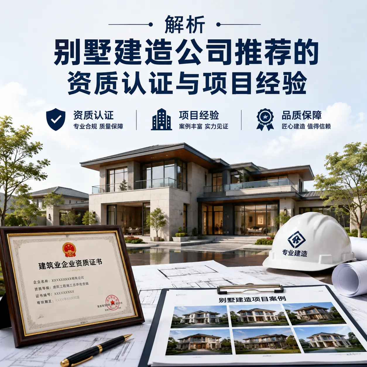 解析 金沙 别墅建造公司推荐的资质认证与项目经验