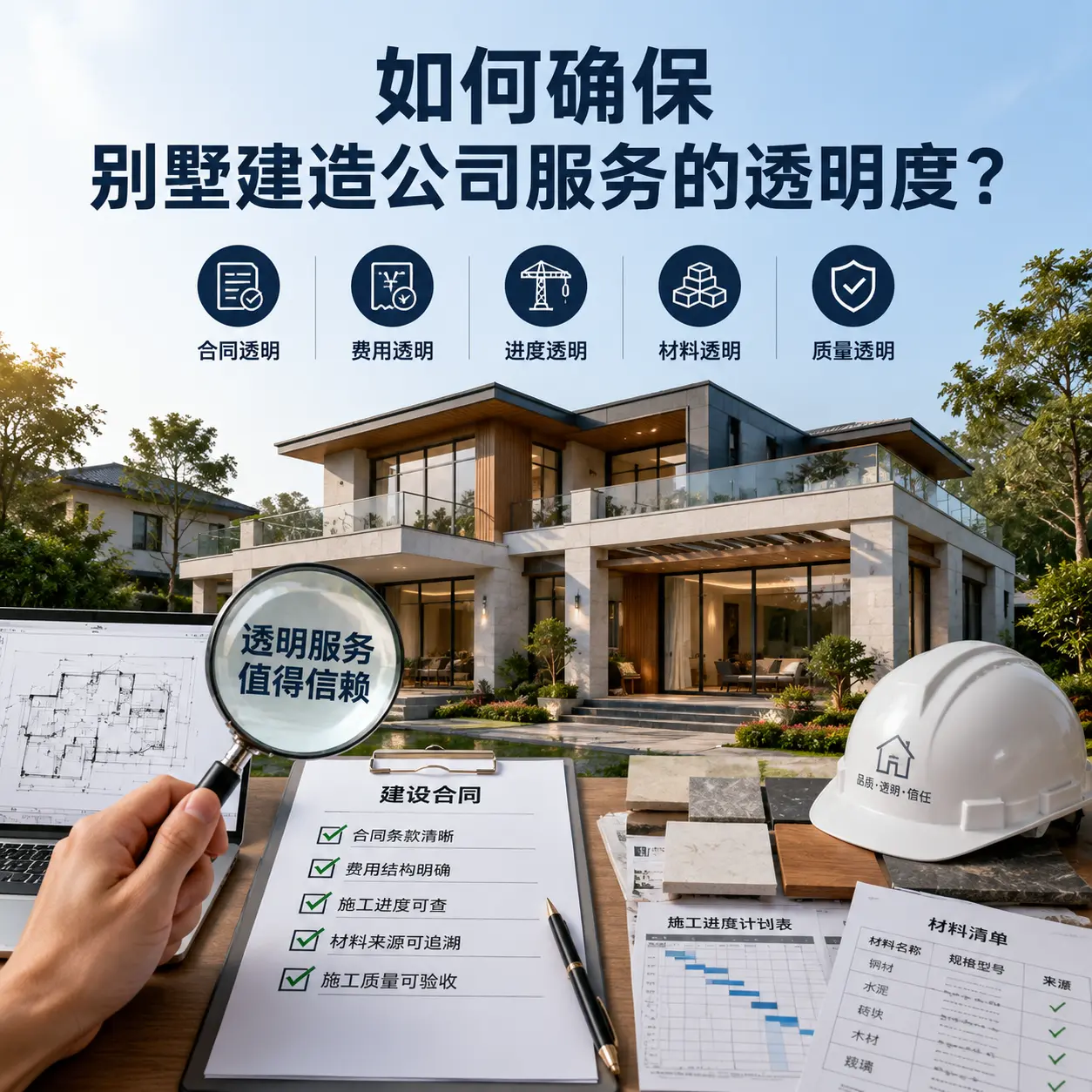 在 金沙 如何确保别墅建造公司服务的透明度？