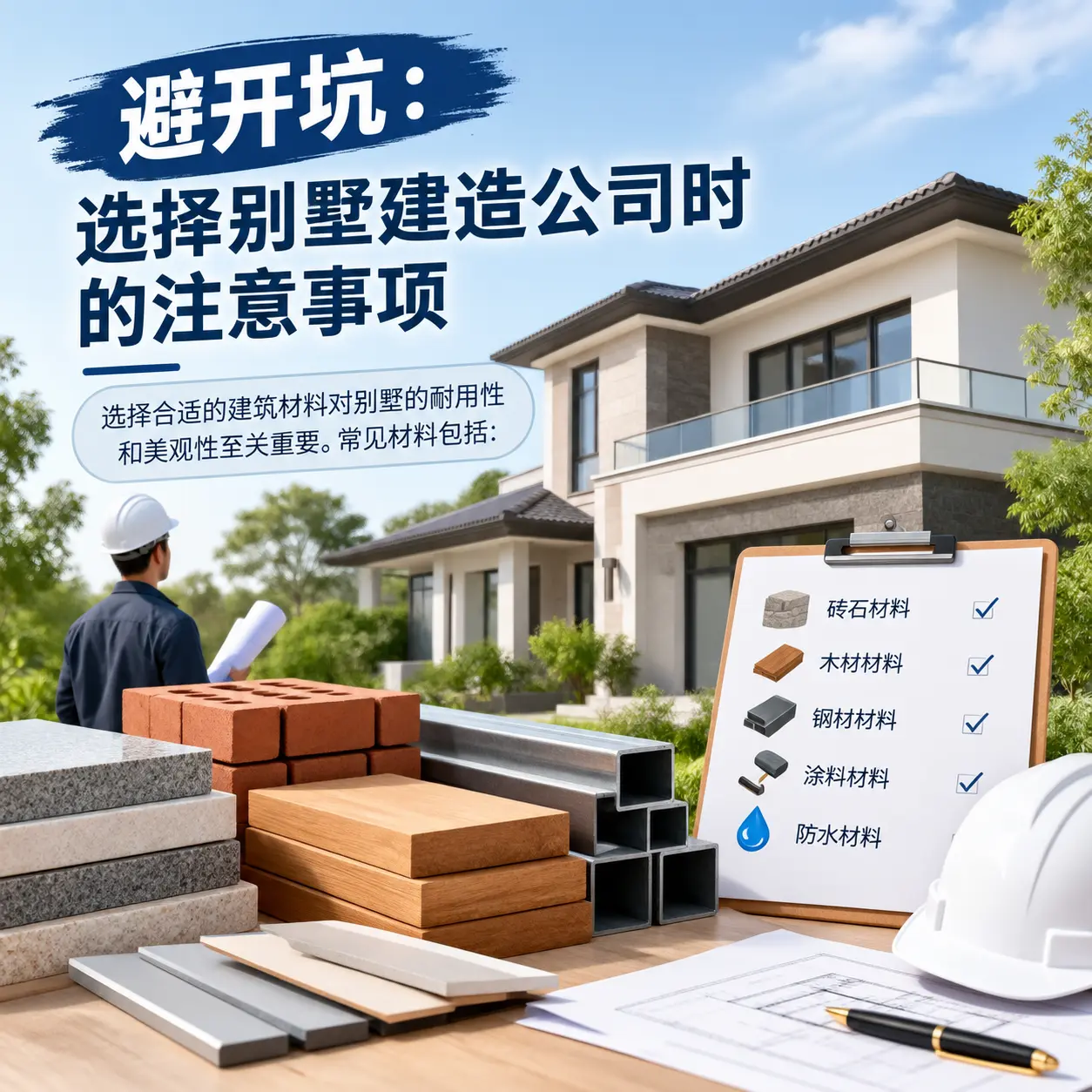 避开坑：选择 金沙 别墅建造公司时的注意事项