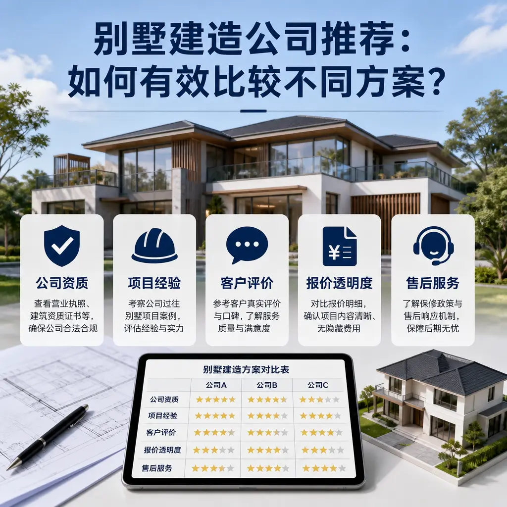 别墅建造公司推荐:如何有效比较不同方案?