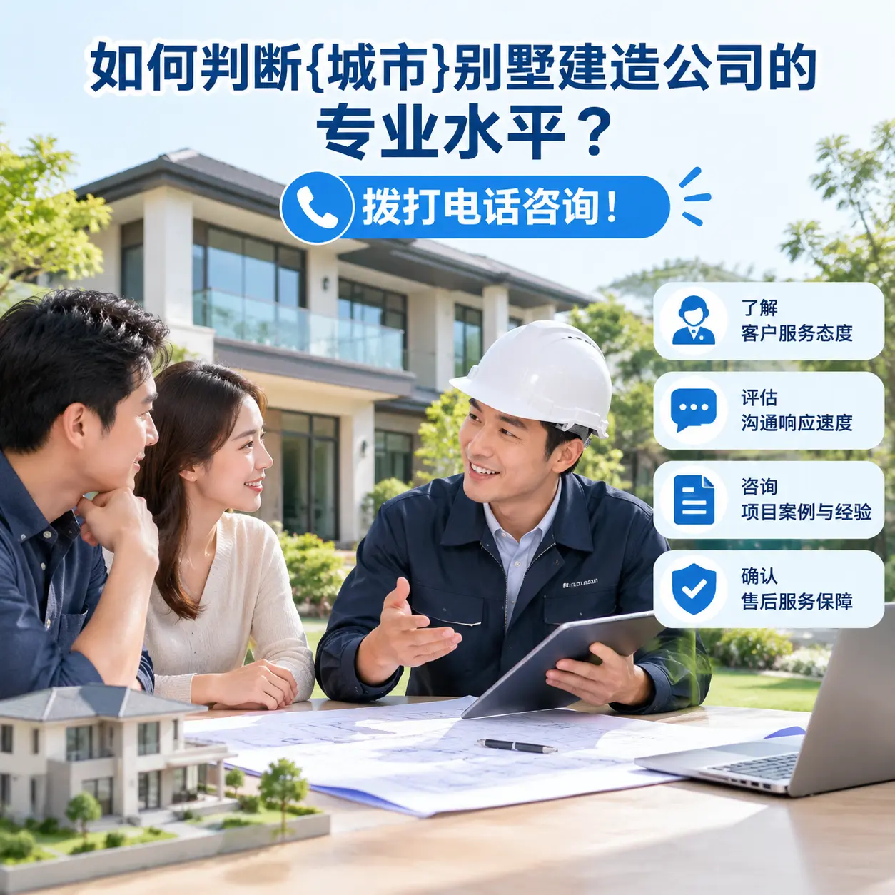 如何判断金沙别墅建造公司的专业水平?拨打电话咨询!